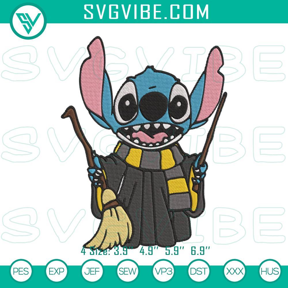 Stitch Harry Potter Embroidery Designs, Blue Alien Wizard Embroidery Files Blue Alien Wizard Harry Potter embroidery design featuring a unique crossover pattern. Ideal for fans of wizardry and extraterrestrial themes.