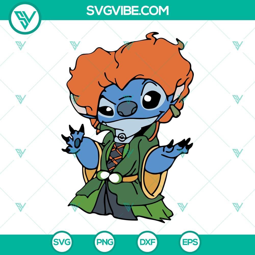 Stitch Hocus Pocus SVG, Witches Sisters SVG, Stitch Halloween SVG Stitch Hocus Pocus SVG Files, Witches Sisters SVG File, Stitch Halloween SVG Image 1