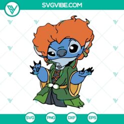 Stitch Hocus Pocus SVG Image, Witches Sisters SVG Download, Stitch Halloween SVG File 2