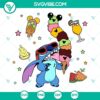 Disney family trip themed digital SVG images featuring Stitch ice cream and summer elements. Perfect for SVG files download.