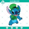 Stitch Leprechaun and Shamrock SVG bundle for Lucky Vibes design, SVG file download for St. Patrick's Day crafts.