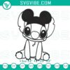 Stitch Mickey Mouse ears embroidery design featuring funny Disney Stitch pattern, perfect for craft projects or Disney fans.