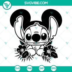 Stitch Mouse Ears SVG and Ohana SVG Files for Disney Lilo and Stitch fans, available for download in PNG format.