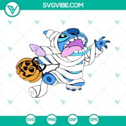 Stitch mummy pumpkin and Disney mummy Halloween SVG images for Halloween crafts and projects.