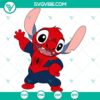 Spiderman superhero SVG design for Cricut, featuring stitch style, in PNG, EPS, and DXF file formats.