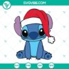 Stitch Santa Hat Christmas SVG file with PNG, DXF, and EPS formats, perfect for holiday crafting projects.