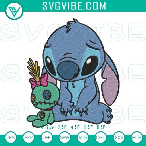 Cute Scrump and Stitch embroidery design, perfect for machine files.