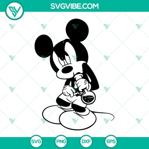 Stoned Mickey Mouse SVG with Weed Patterns for Marijuana Enthusiasts - PNG DXF EPS Files