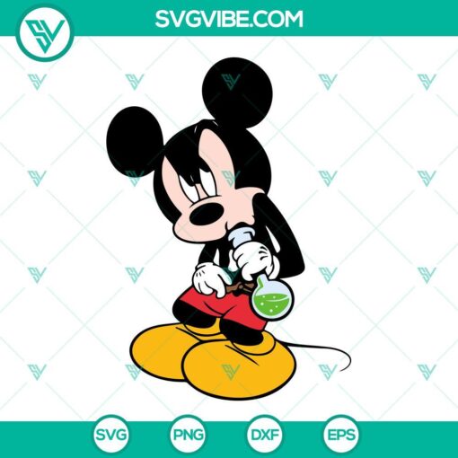 Stoned Mickey Mouse SVG Image, Mickey Weed Marijuana SVG Files PNG DXF EPS 1