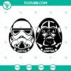 Storm Trooper Darth Vader Easter Egg SVG File for Star Wars Happy Easter celebration.