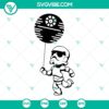 Stormtrooper Death Star Balloon SVG File featuring a Baby Stormtrooper holding a star shape, perfect for Star Wars-themed crafts and parties.