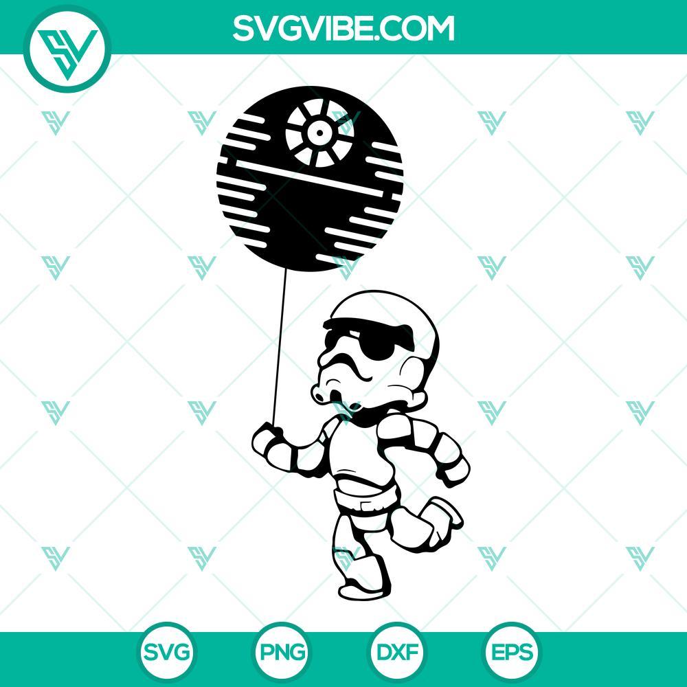 stormtrooper-death-star-balloon-svg-baby-stormtrooper-svg-star-wars-svg-png-dxf-eps-cut-files-8-mockup.jpg Stormtrooper Death Star Balloon SVG File featuring a Baby Stormtrooper holding a star shape, perfect for Star Wars-themed crafts and parties.