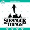 Stranger Things 4 SVG of Max Mayfield and Vecna characters running up, ideal for digital download.