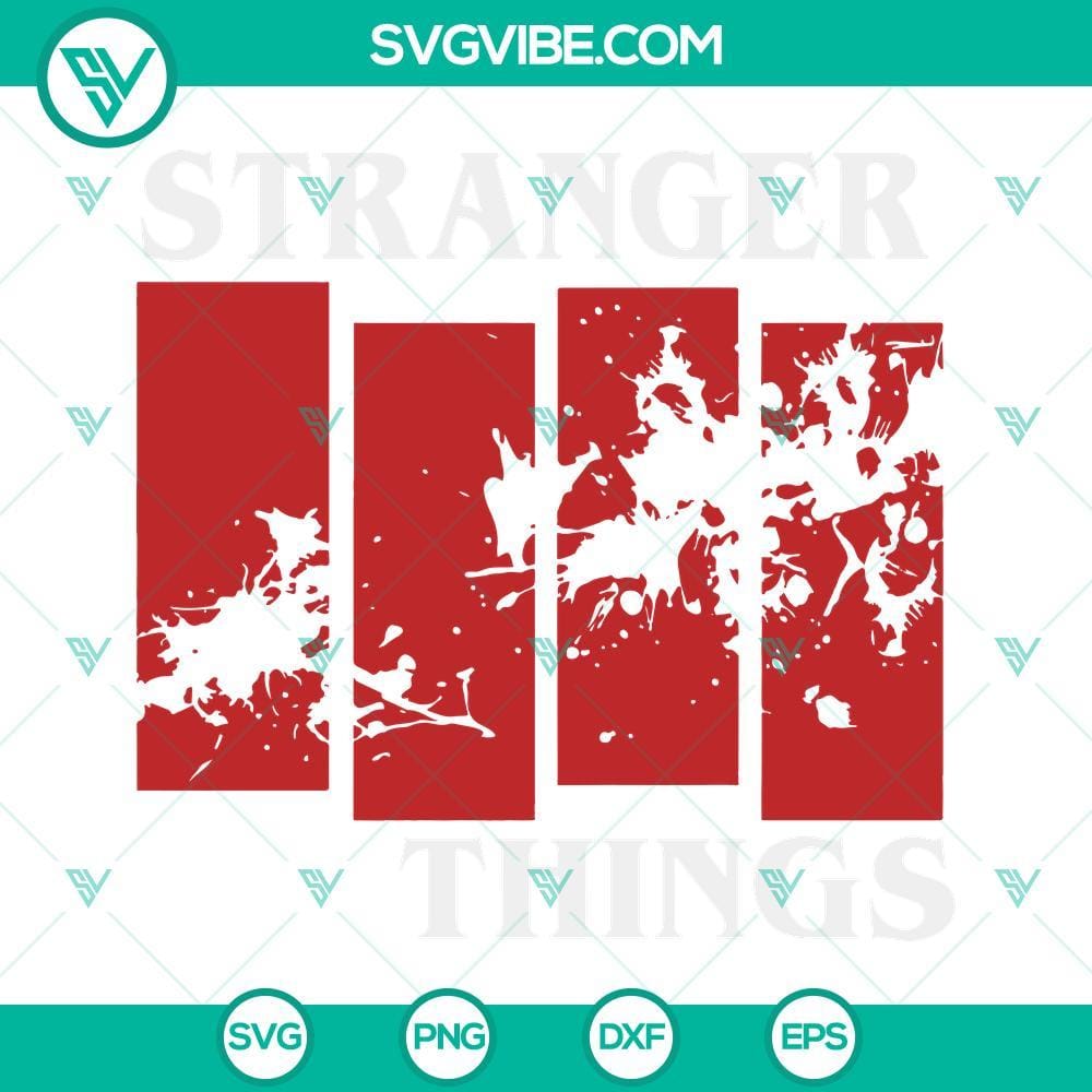 Stranger Things Black Flag Band SVG PNG DXF EPS Stranger Things inspired Black Flag band logo in SVG, PNG, DXF, and EPS formats for digital use.