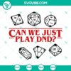 Stranger Things DnD SVG images featuring iconic characters in a retro style, ideal for fans and gamers.