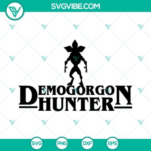 Stranger Things Demogorgon Hunter digital design file for SVG, PNG, DXF, EPS formats. Ideal for fans of the popular TV show.