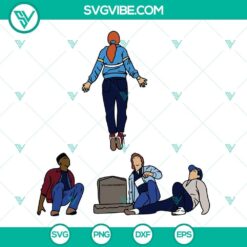 Stranger Things Season 4 Max character in a floating design digital download in SVG, PNG, DXF, EPS formats for instant use.