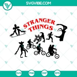Stranger Things themed Starbucks cup full wrap SVG design for crafts and printing.