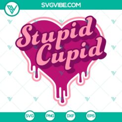 Stupid Cupid SVG Files for Valentine’s Day shirts with Cupid design. Perfect Valentine Shirt SVG Image.