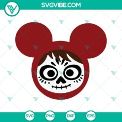 Sugar Skull Mickey Head SVG Files, Coco Disney SVG Image, Day Of The Dead SVG Image 2