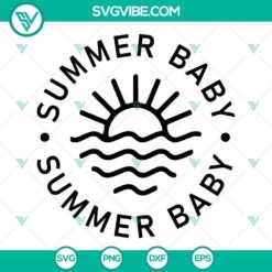 Summer Baby SVG images inspired by Jonas Brothers songs - SVG, PNG, DXF, EPS cut files for crafts and projects.