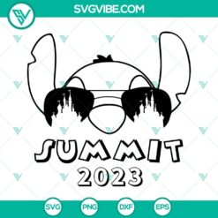 Summit 2023 Stitch SVG Files featuring Happy Mouse World Summit design for family, ideal for digital crafting projects.