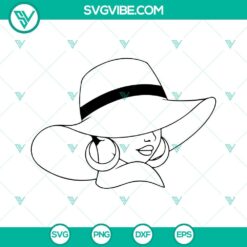 Sun Hat Black Woman SVG File Bundle, Melanin Girl SVG Images, Afro Woman SVG Files,