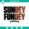 Sundey Fundey and Cincinnati football theme SVG images featuring Joe Burrow. Perfect for craft projects and apparel design.