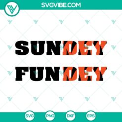 Joe Burrow and Bengals-themed SVG files perfect for SunDey FunDey crafts, featuring "Who Dey" chant design elements.