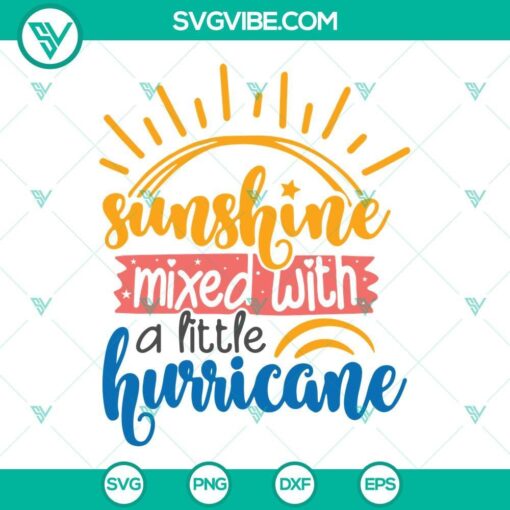 Sunshine and hurricane SVG design for Cricut, in PNG, DXF, EPS formats.