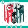 Super Bowl 2023 SVG file featuring Chiefs Vs Eagles football designs for Superbowl enthusiasts.