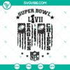Super Bowl LVII USA flag SVG images featuring Eagles vs Chiefs NFL football design. Perfect for game day crafting projects.