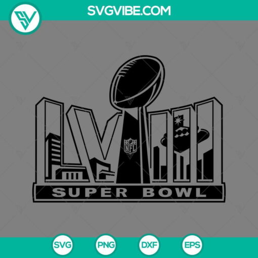 Super Bowl LVIII and NFL 2024 SVG files for American Football fans. Download your football-themed SVG files now!