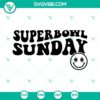 Retro smiley football SVG design for Super Bowl Sunday, download for Super Bowl events.