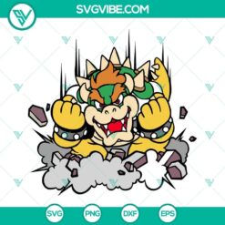 Super Mario Bowser SVG Image, King Koopa SVG File, King Bowser SVG Images, Mario