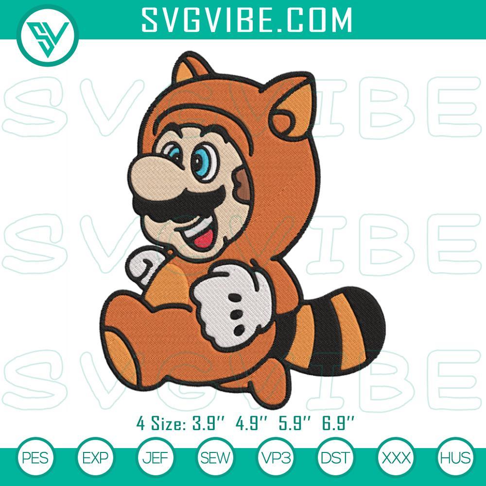 Super Mario Bros Fox Embroidery Design Files Super Mario Bros Fox Embroidery File showcasing Mario character pattern for digital stitching projects.