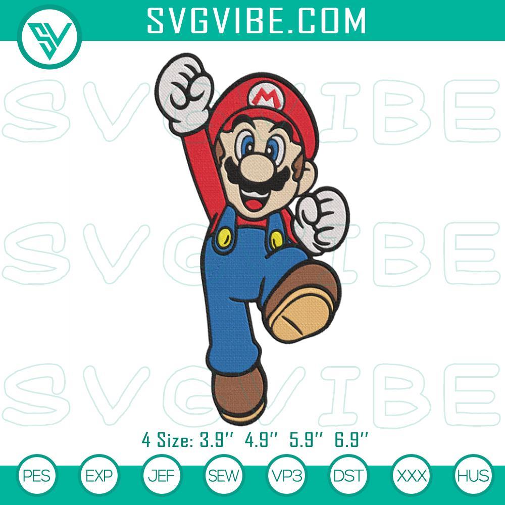 Super Mario Bros Jumping Embroidery Design Files Super Mario Bros jumping embroidery file for classic gaming enthusiasts. Ideal for creative projects.