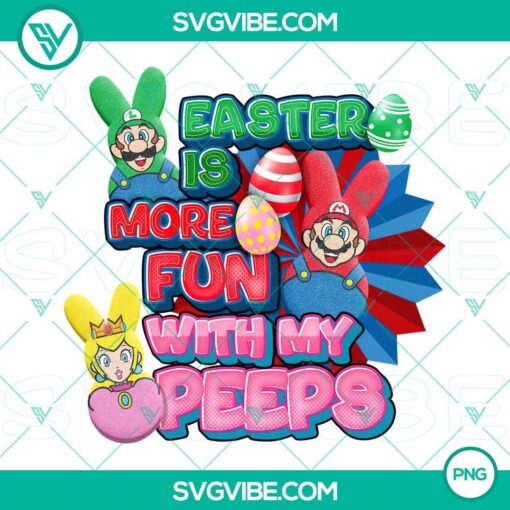 Super Mario characters as Peeps for Easter, PNG files for fun Easter projects.