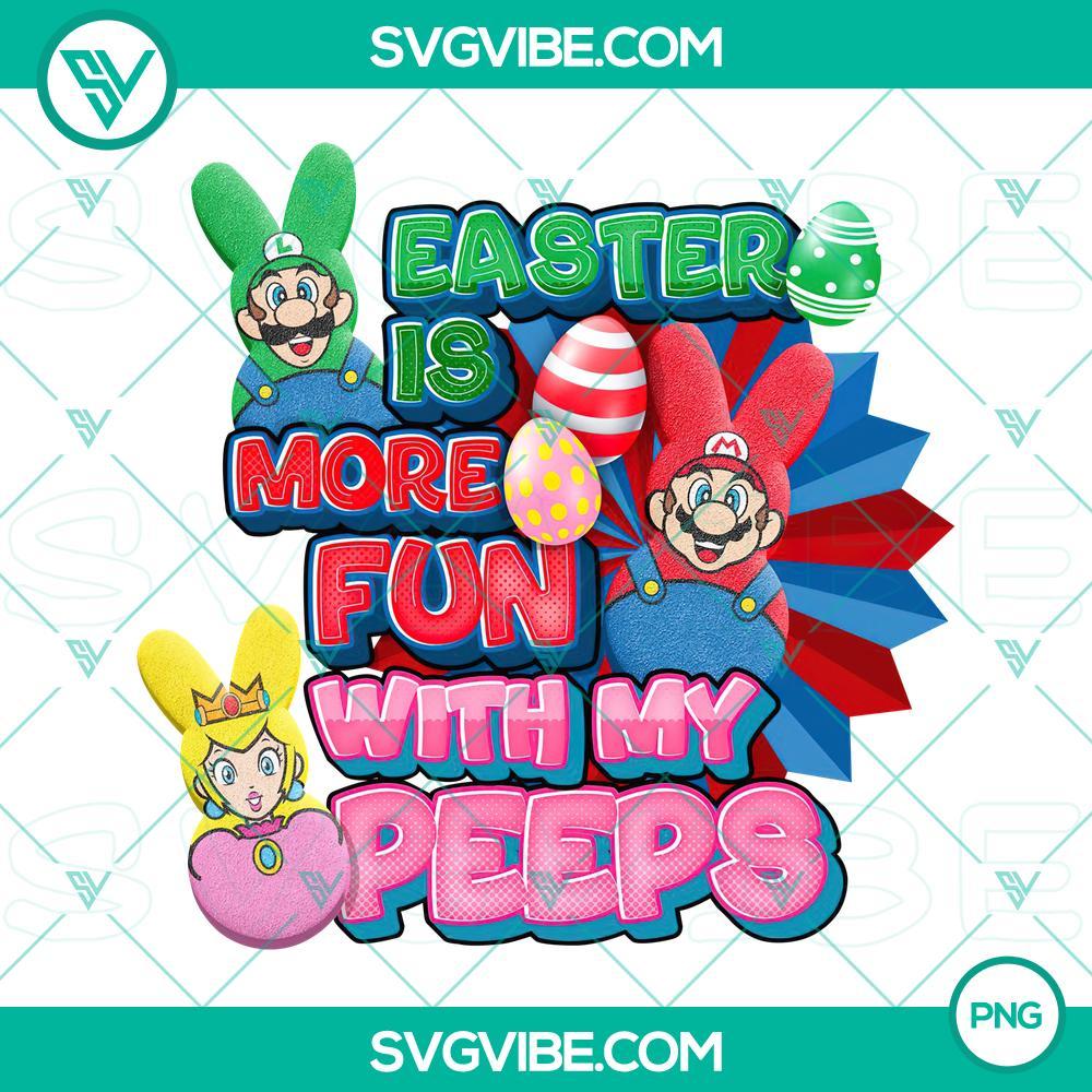 Super Mario Easter Is More Fun With My Peeps PNG Files, Super Mario Characters Peeps Easter PNG Image File Super Mario characters as Peeps for Easter, PNG files for fun Easter projects.