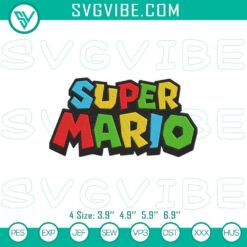 Super Mario Embroidery File, Iconic Nintendo Character Design