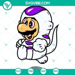 Super Mario and Frieza crossover SVG images perfect for Cricut, featuring Dragon Ball characters. SVG download available.