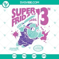 Super Mario Jason Voorhees SVG file download with Jason Voorhees design, perfect for Halloween, horror and gaming fans.