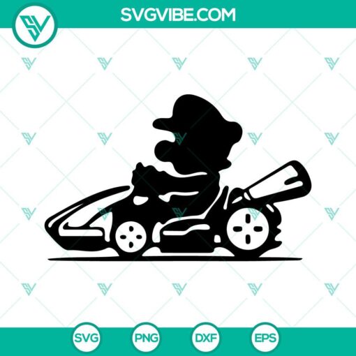 Super Mario Kart SVG Images Bundle, Kart Racing Game SVG File, Mario Game SVG Image 5
