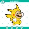 Super Mario Pikachu and Super Mario Bros Pokemon crossover SVG file inspired by video games.