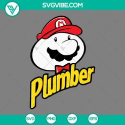 Super Mario plumber digital files for crafting, featuring SVG, PNG, EPS, and DXF formats.