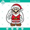 Super Mario Santa Claus SVG and Christmas themed Nitendo character design in various file formats.
