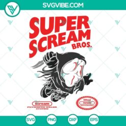 Super Mario Scream SVG Files, Ghostface SVG Download, Ghostface Movies SVG Files PNG