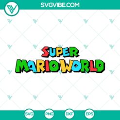Super Mario World SVG images featuring Mario, Luigi, and characters, in PNG, EPS, and DXF files for download.