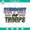 Support Our Troops Camo SVG design, perfect for Cricut projects. Downloadable PNG, DXF, EPS cut files featuring military-themed graphics.