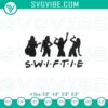 Swiftie Friends embroidery design with pop star friendship theme featuring iconic symbols and text, perfect for Taylor Swift fans.